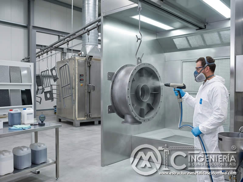 Desafíos de Resistencia Química para Pintura en Polvo en la Industria Química con pintura en polvo electrostática aplicada sobre piezas metálicas en Bogotá, Colombia. Montajes, Ingeniería y Construcción. MIC SAS.