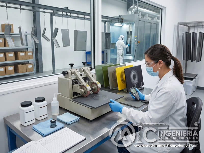 Garantizando la Durabilidad y Resistencia al Desgaste de la Pintura en Polvo Electrostática en Equipos de Manipulación de Productos Químicos con pintura en polvo electrostática aplicada sobre piezas metálicas en Bogotá, Colombia. Montajes, Ingeniería y Construcción. MIC SAS.