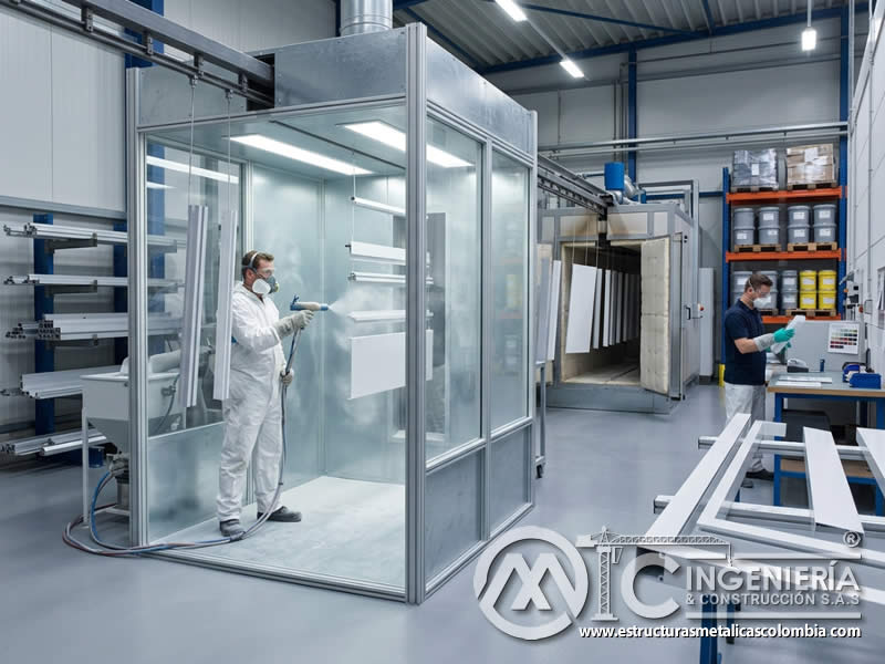 Vida til y prolongación de pintura en polvo electrostática en señales de pista metálicas en Bogotá, Colombia. Montajes, Ingeniería y Construcción. MIC SAS.