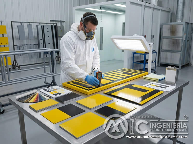 Efecto de variación de temperatura al elegir pintura en polvo para señalización aérea metálica en Bogotá, Colombia. Montajes, Ingeniería y Construcción. MIC SAS.