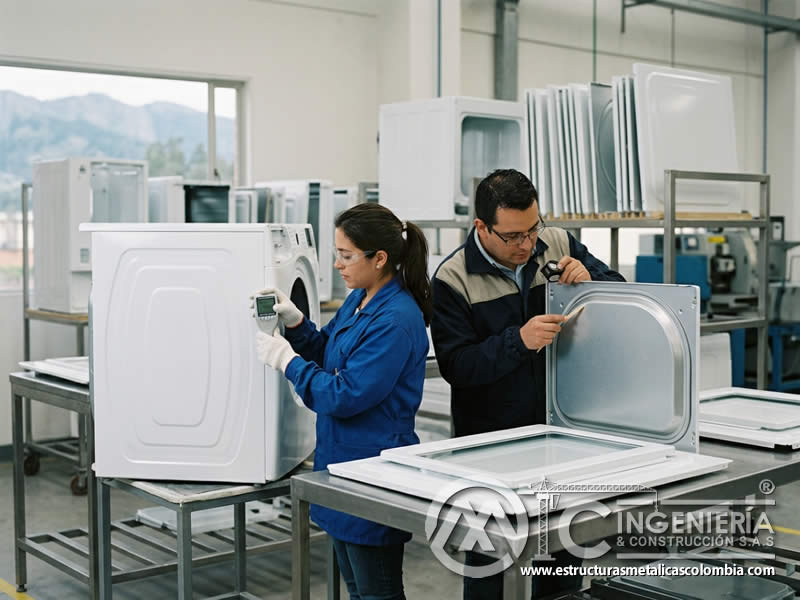 Control de calidad en pintura para carcasas de electrodomésticos en Bogotá, Colombia. Montajes, Ingeniería y Construcción. MIC SAS.