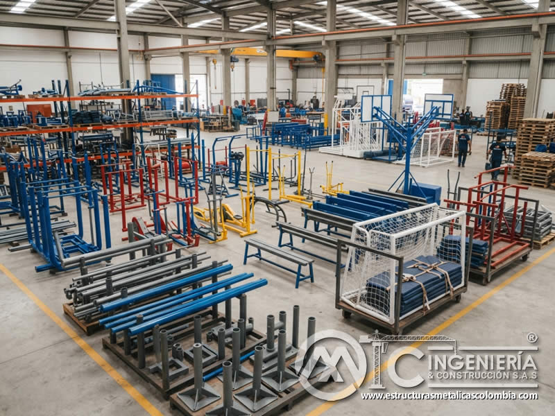 Componentes deportivos metálicos listos para instalación profesional en Bogotá, Colombia. Montajes, Ingeniería y Construcción. MIC SAS. Componentes deportivos metálicos listos para instalación profesional en Bogotá, Colombia. Montajes, Ingeniería y Construcción. MIC SAS.