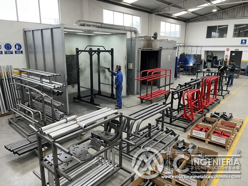Pintura en polvo para equipamiento deportivo metalico de alto rendimiento en Bogotá, Colombia. Montajes, Ingeniería y Construcción. MIC SAS. Pintura en polvo para equipamiento deportivo metalico de alto rendimiento en Bogotá, Colombia. Montajes, Ingeniería y Construcción. MIC SAS.