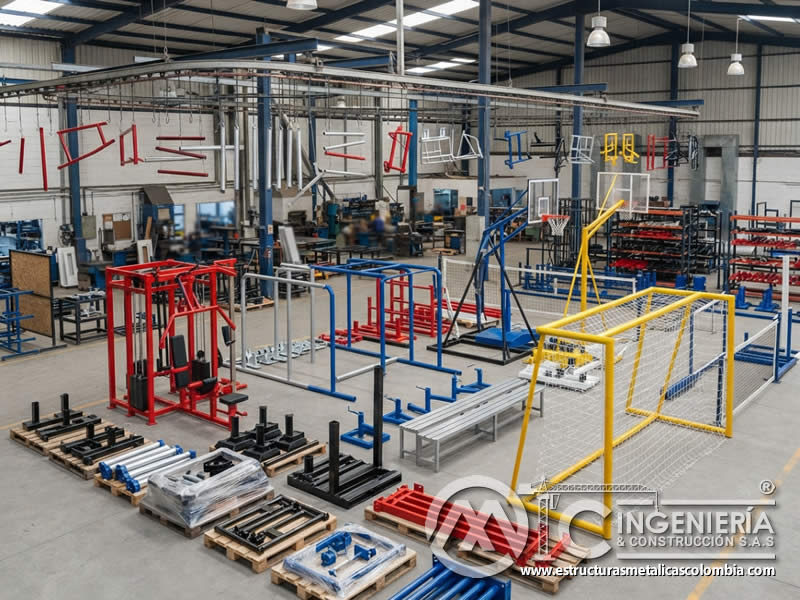 Recubrimiento para aparatos de ejercicio porterías y soportes metálicos en Bogotá, Colombia. Montajes, Ingeniería y Construcción. MIC SAS. Recubrimiento para aparatos de ejercicio porterías y soportes metálicos en Bogotá, Colombia. Montajes, Ingeniería y Construcción. MIC SAS.