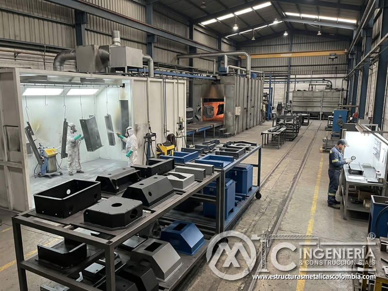 Pintura en polvo para equipos industriales y maquinaria pesada metalica en Bogotá, Colombia. Montajes, Ingeniería y Construcción. MIC SAS. Pintura en polvo para equipos industriales y maquinaria pesada metalica en Bogotá, Colombia. Montajes, Ingeniería y Construcción. MIC SAS.