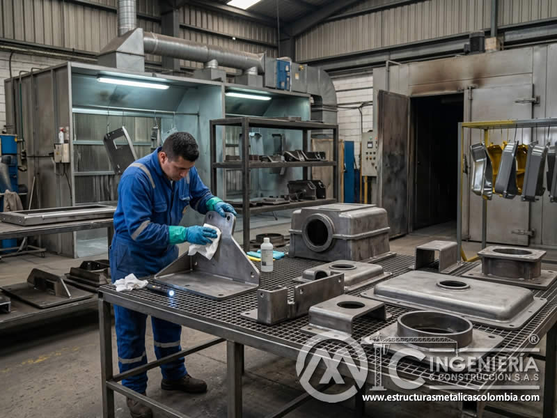 Pretratamiento de piezas de acero para maquinaria y equipos industriales en Bogotá, Colombia. Montajes, Ingeniería y Construcción. MIC SAS. Pretratamiento de piezas de acero para maquinaria y equipos industriales en Bogotá, Colombia. Montajes, Ingeniería y Construcción. MIC SAS.