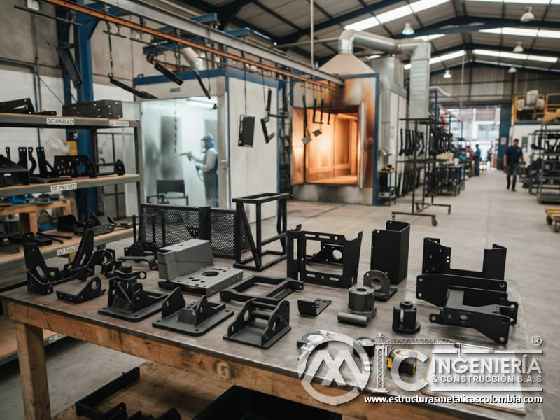 Acabado durable para componentes metálicos fabricados a medida Bogotá en Bogotá, Colombia. Montajes, Ingeniería y Construcción. MIC SAS.