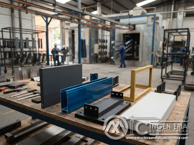 Acabados mate brillantes y texturizados para fabricacion metalica Bogotá en Bogotá, Colombia. Montajes, Ingeniería y Construcción. MIC SAS.