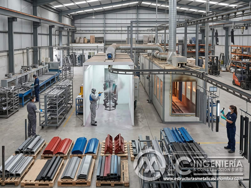 Componentes metálicos con acabado uniforme y protección avanzada Bogotá en Bogotá, Colombia. Montajes, Ingeniería y Construcción. MIC SAS.