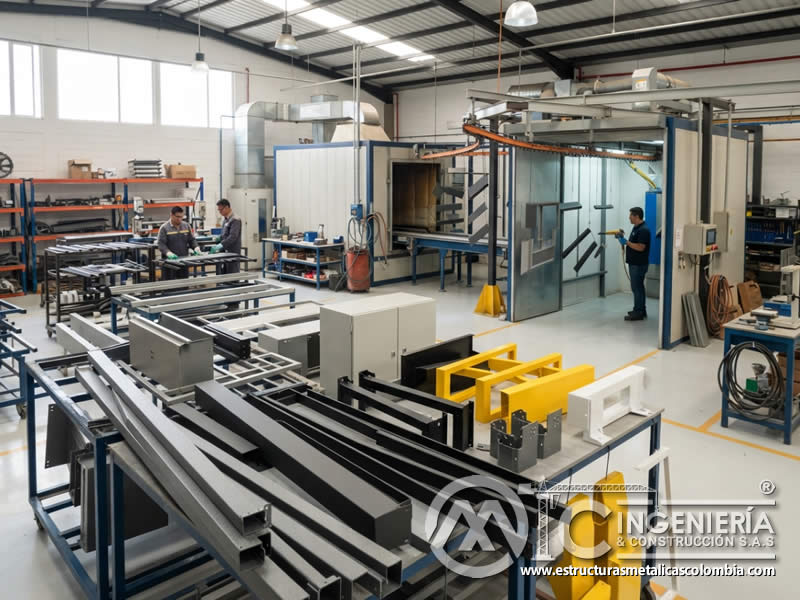 Pintura en polvo para la industria del metálico y fabricacion metalica Bogotá en Bogotá, Colombia. Montajes, Ingeniería y Construcción. MIC SAS.