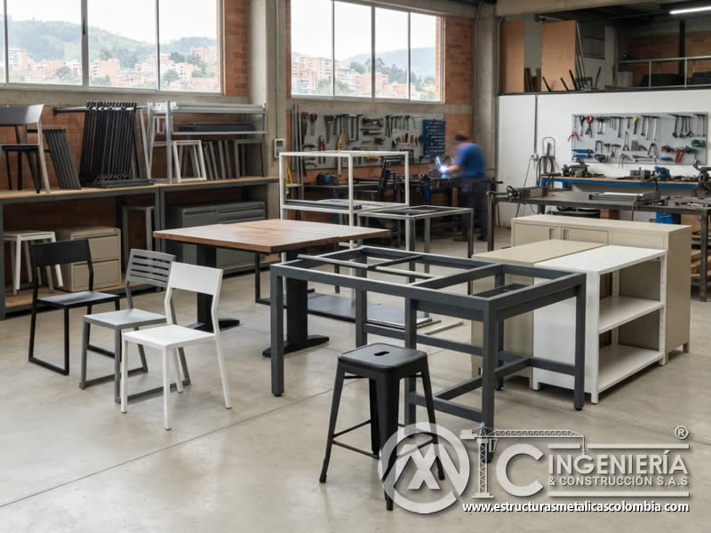 Acabado durable para estructuras de muebles metálicos modernos y funcionales en Bogotá, Colombia. Montajes, Ingeniería y Construcción. MIC SAS. Acabado durable para estructuras de muebles metálicos modernos y funcionales en Bogotá, Colombia. Montajes, Ingeniería y Construcción. MIC SAS.