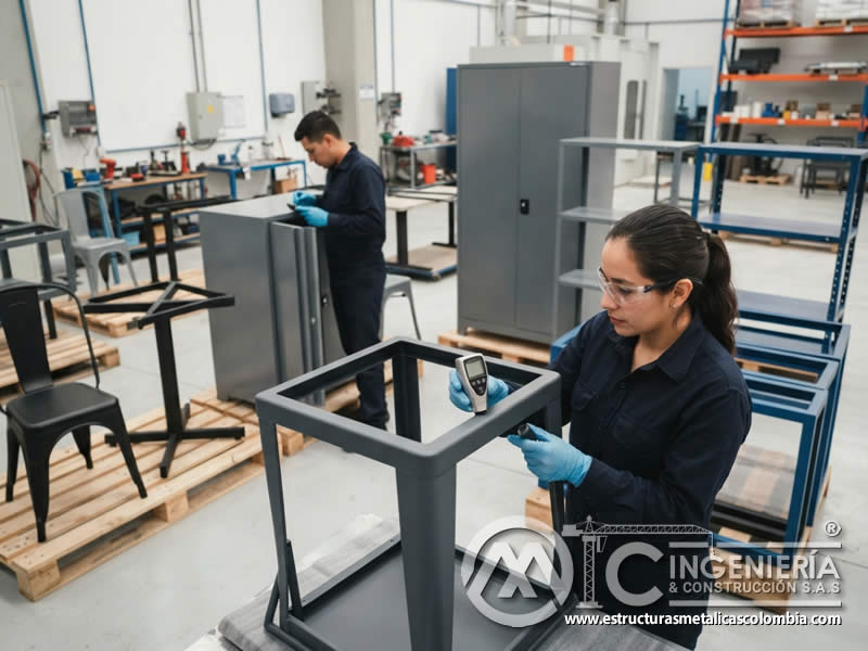 Control de calidad en pintura para mobiliario metalico de alto uso en Bogotá, Colombia. Montajes, Ingeniería y Construcción. MIC SAS. Control de calidad en pintura para mobiliario metalico de alto uso en Bogotá, Colombia. Montajes, Ingeniería y Construcción. MIC SAS.