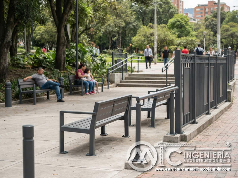 Acabados resistentes para bancas pasamanos y cerramientos de parques en Bogotá, Colombia. Montajes, Ingeniería y Construcción. MIC SAS. Acabados resistentes para bancas pasamanos y cerramientos de parques en Bogotá, Colombia. Montajes, Ingeniería y Construcción. MIC SAS.