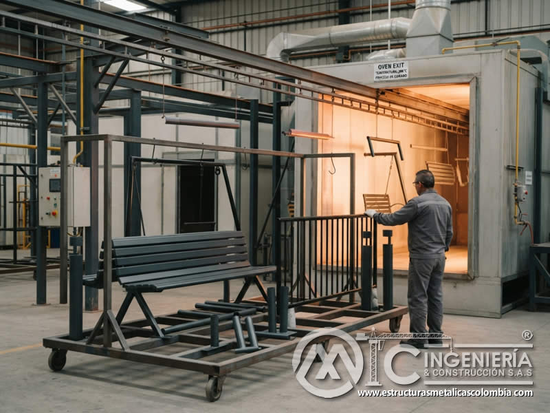 Curado en horno para componentes de parques con acabado uniforme en Bogotá, Colombia. Montajes, Ingeniería y Construcción. MIC SAS. Curado en horno para componentes de parques con acabado uniforme en Bogotá, Colombia. Montajes, Ingeniería y Construcción. MIC SAS.