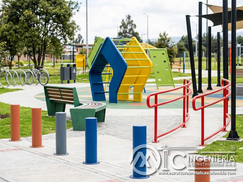 Soluciones de color para parques infantiles y mobiliario urbano metalico en Bogotá, Colombia. Montajes, Ingeniería y Construcción. MIC SAS. Soluciones de color para parques infantiles y mobiliario urbano metalico en Bogotá, Colombia. Montajes, Ingeniería y Construcción. MIC SAS.