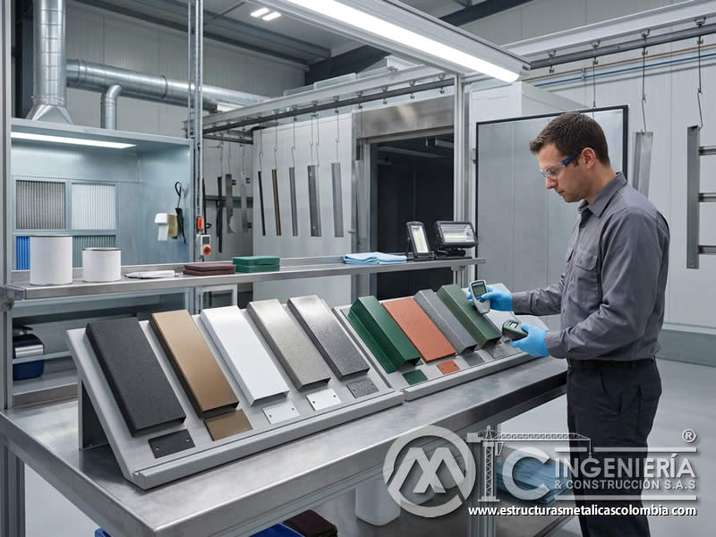 Tipos de pintura en polvo más resistentes a decoloración solar en aplicaciones exteriores metálicas en Bogotá, Colombia. Montajes, Ingeniería y Construcción. MIC SAS.