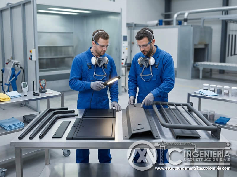Influencia del sustrato en selección de pintura en polvo para interiores y exteriores sobre piezas metálicas en Bogotá, Colombia. Montajes, Ingeniería y Construcción. MIC SAS.