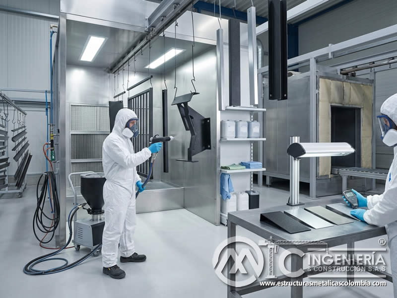 Tiempos de curado en horno para pintura en polvo epoxi y poliéster con control térmico de piezas metálicas en Bogotá, Colombia. Montajes, Ingeniería y Construcción. MIC SAS.