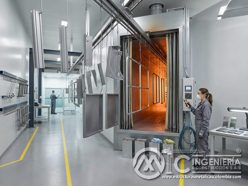 Vida til de mezcla preparada en pintura en polvo epoxi y poliéster con manejo técnico previo a la aplicación en Bogotá, Colombia. Montajes, Ingeniería y Construcción. MIC SAS.