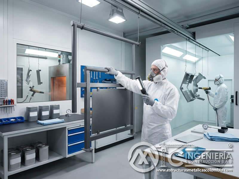 Importancia del curado rápido al elegir pintura en polvo para procesos de producción acelerados sobre metal en Bogotá, Colombia. Montajes, Ingeniería y Construcción. MIC SAS.