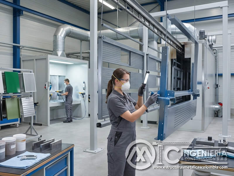 Control de temperatura ambiente en cabinas de pintura en polvo electrostática para aplicación sobre metal en Bogotá, Colombia. Montajes, Ingeniería y Construcción. MIC SAS.