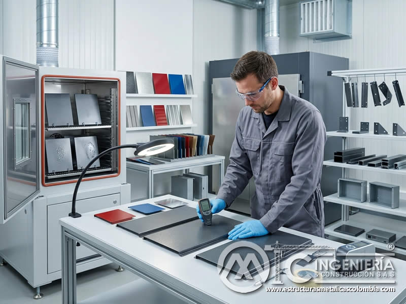 Humedad y formación de pilling en pintura en polvo electrostática aplicada sobre superficies metálicas en Bogotá, Colombia. Montajes, Ingeniería y Construcción. MIC SAS.