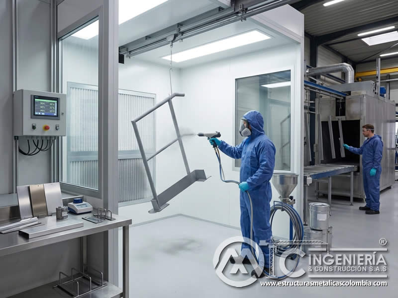 Rango ptimo de temperatura ambiente para aplicación de pintura en polvo electrostática sobre superficies metálicas en Bogotá, Colombia. Montajes, Ingeniería y Construcción. MIC SAS.