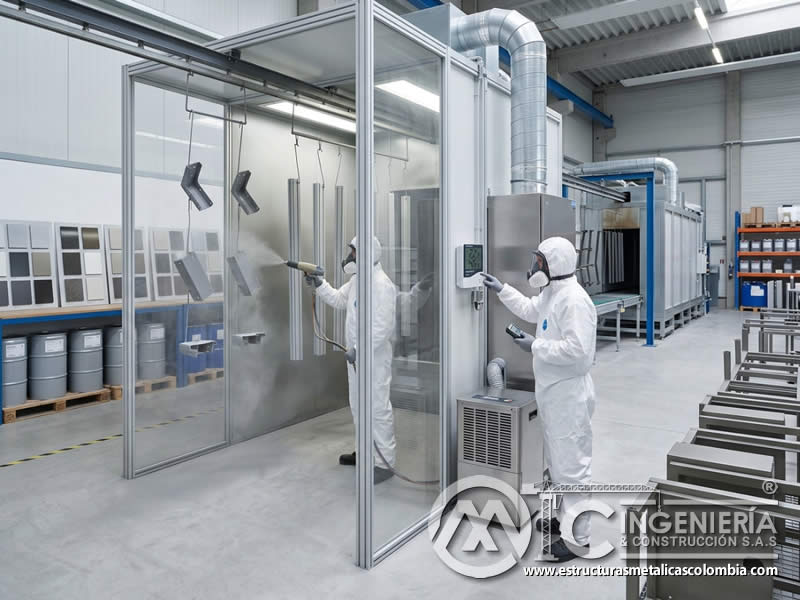 Temperatura ambiente y viscosidad de pintura en polvo durante almacenamiento previo a aplicación sobre metal en Bogotá, Colombia. Montajes, Ingeniería y Construcción. MIC SAS.