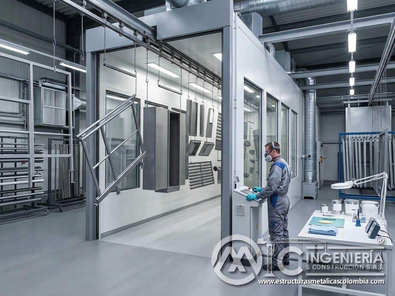 Durabilidad, resistencia a la corrosión y costo de mantenimiento en pintura en polvo para piezas metálicas protegidas en Bogotá, Colombia. Montajes, Ingeniería y Construcción. MIC SAS.