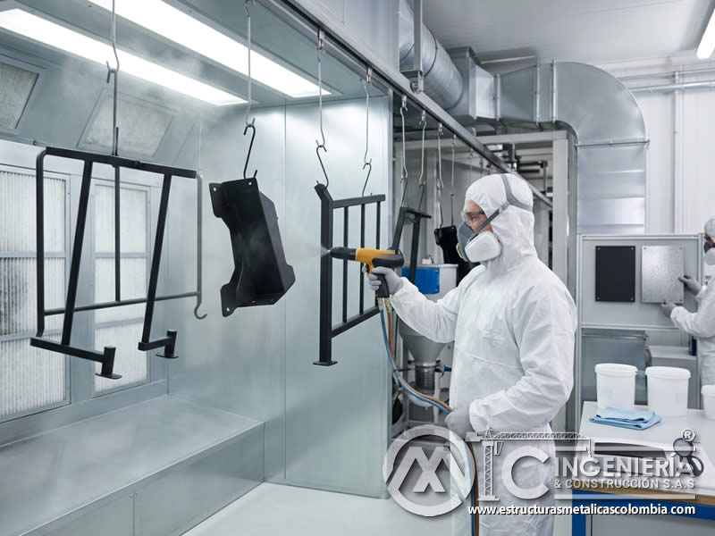 Eficiencia de cobertura y costo de pintura en polvo epoxi y poliéster sobre piezas metálicas de distintas geometrías en Bogotá, Colombia. Montajes, Ingeniería y Construcción. MIC SAS.