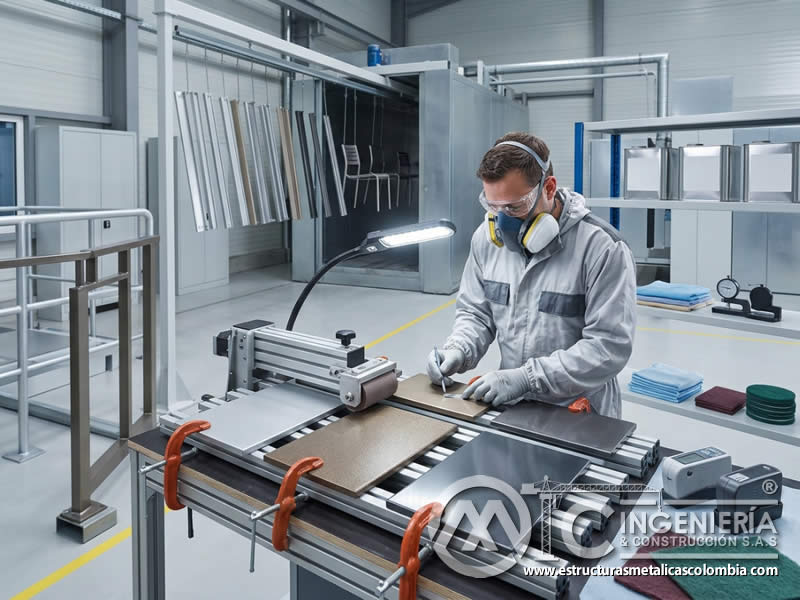 Preservación del color y brillo de pintura en polvo en industria automotriz sobre componentes metálicos en Bogotá, Colombia. Montajes, Ingeniería y Construcción. MIC SAS.