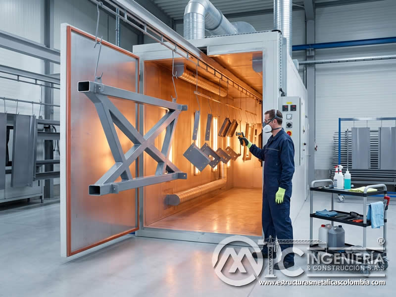 Durabilidad relativa a productos químicos entre pintura en polvo de poliuretano y epoxi sobre superficies metálicas en Bogotá, Colombia. Montajes, Ingeniería y Construcción. MIC SAS.
