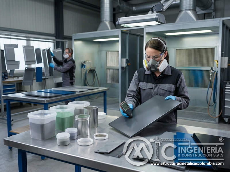 Aditivos y formulaciones anticorrosivas con zinc en pintura en polvo para mejorar protección de metal en Bogotá, Colombia. Montajes, Ingeniería y Construcción. MIC SAS.