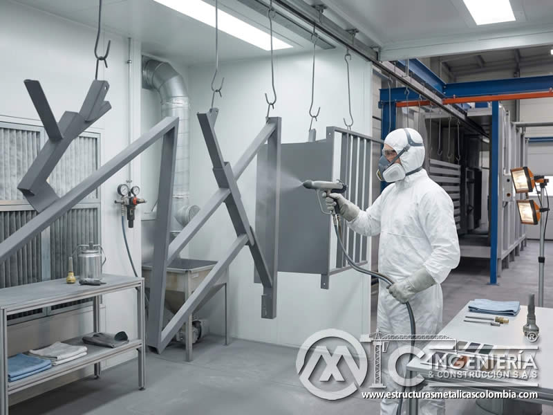 Mantenimiento preventivo para extender vida til de pintura en polvo electrostática frente a galvanizado en Bogotá, Colombia. Montajes, Ingeniería y Construcción. MIC SAS.