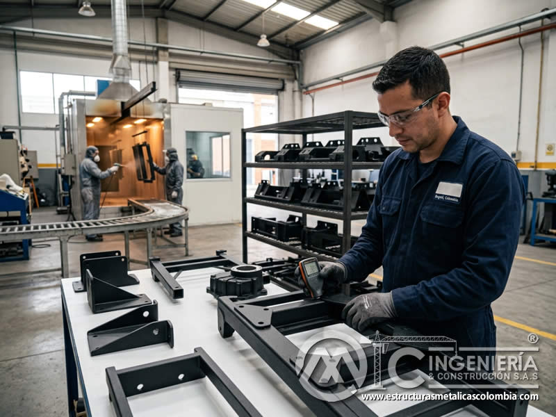Piezas metálicas protegidas contra desgaste con pintura electrostática en Bogotá, Colombia. Montajes, Ingeniería y Construcción. MIC SAS. Piezas metálicas protegidas contra desgaste con pintura electrostática en Bogotá, Colombia. Montajes, Ingeniería y Construcción. MIC SAS.