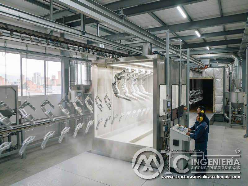 Sistema automático de pintura en polvo para producción seriada y mayor en Bogotá, Colombia. Montajes, Ingeniería y Construcción. MIC SAS. Sistema automático de pintura en polvo para producción seriada y mayor en Bogotá, Colombia. Montajes, Ingeniería y Construcción. MIC SAS.