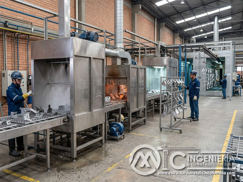 Lavado secado y activacion superficial para acabado durable en Bogotá, Colombia. Montajes, Ingeniería y Construcción. MIC SAS.
