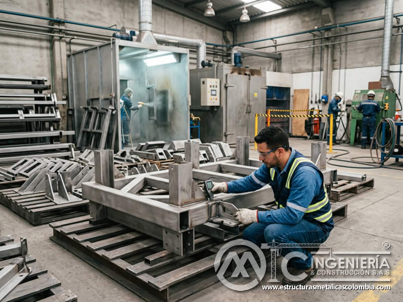 Presupuesto de acabado anticorrosivo para estructuras y componentes en Bogotá, Colombia. Montajes, Ingeniería y Construcción. MIC SAS.