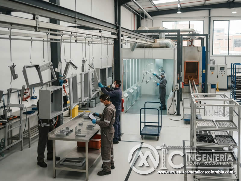 Factores de eficiencia en línea de pintura en polvo para piezas metálicas en Bogotá, Colombia. Montajes, Ingeniería y Construcción. MIC SAS. Factores de eficiencia en línea de pintura en polvo para piezas metálicas en Bogotá, Colombia. Montajes, Ingeniería y Construcción. MIC SAS.