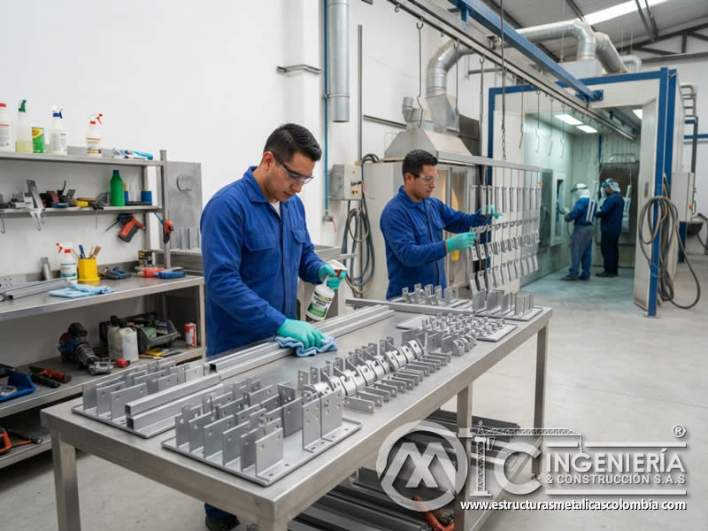 Preparación de superficies que agiliza procesos de pintura electrostática en Bogotá, Colombia. Montajes, Ingeniería y Construcción. MIC SAS. Preparación de superficies que agiliza procesos de pintura electrostática en Bogotá, Colombia. Montajes, Ingeniería y Construcción. MIC SAS.