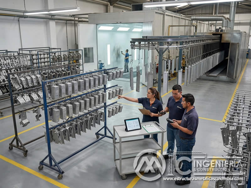 Programacion de producción para pintura en polvo de piezas seriadas en Bogotá, Colombia. Montajes, Ingeniería y Construcción. MIC SAS. Programacion de producción para pintura en polvo de piezas seriadas en Bogotá, Colombia. Montajes, Ingeniería y Construcción. MIC SAS.