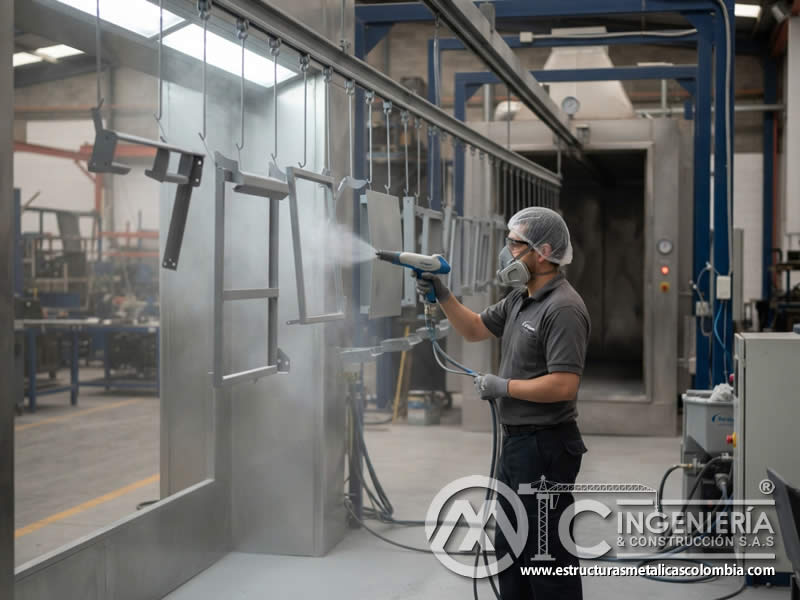Tiempos de producción en aplicación electrostática de recubrimientos en Bogotá, Colombia. Montajes, Ingeniería y Construcción. MIC SAS. Tiempos de producción en aplicación electrostática de recubrimientos en Bogotá, Colombia. Montajes, Ingeniería y Construcción. MIC SAS.