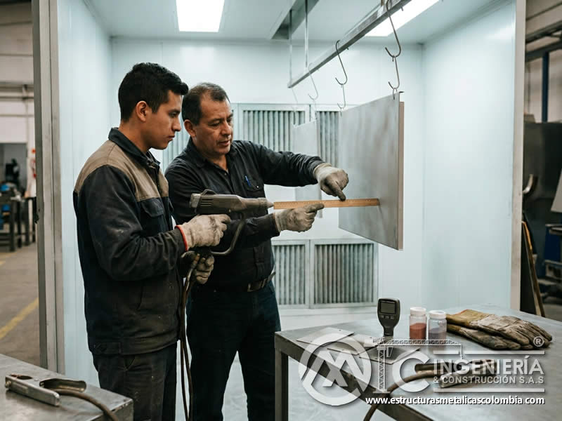 Distancia de pistola en pintura en polvo y sandblasting en Bogotá, Colombia. Montajes, Ingeniería y Construcción. MIC SAS. Distancia de pistola en pintura en polvo y sandblasting en Bogotá, Colombia. Montajes, Ingeniería y Construcción. MIC SAS.