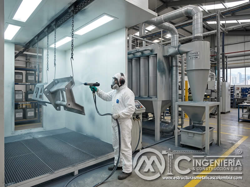 Recuperación eficiente de pintura en polvo en proceso con sandblasting en Bogotá, Colombia. Montajes, Ingeniería y Construcción. MIC SAS. Recuperación eficiente de pintura en polvo en proceso con sandblasting en Bogotá, Colombia. Montajes, Ingeniería y Construcción. MIC SAS.