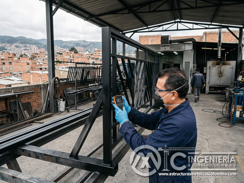 Resistencia a intemperie de pintura en polvo con sandblasting en Bogotá, Colombia. Montajes, Ingeniería y Construcción. MIC SAS. Resistencia a intemperie de pintura en polvo con sandblasting en Bogotá, Colombia. Montajes, Ingeniería y Construcción. MIC SAS.