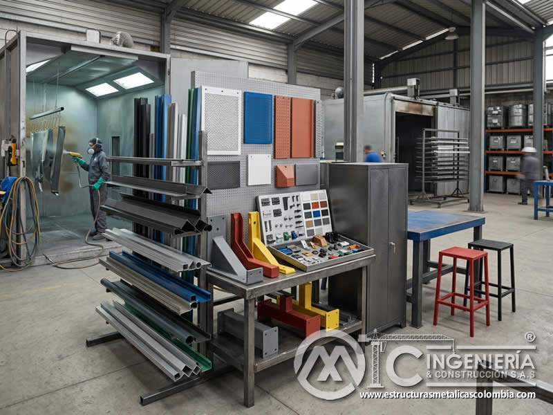 Versatilidad de pintura en polvo en materiales tratados con sandblasting en Bogotá, Colombia. Montajes, Ingeniería y Construcción. MIC SAS. Versatilidad de pintura en polvo en materiales tratados con sandblasting en Bogotá, Colombia. Montajes, Ingeniería y Construcción. MIC SAS.