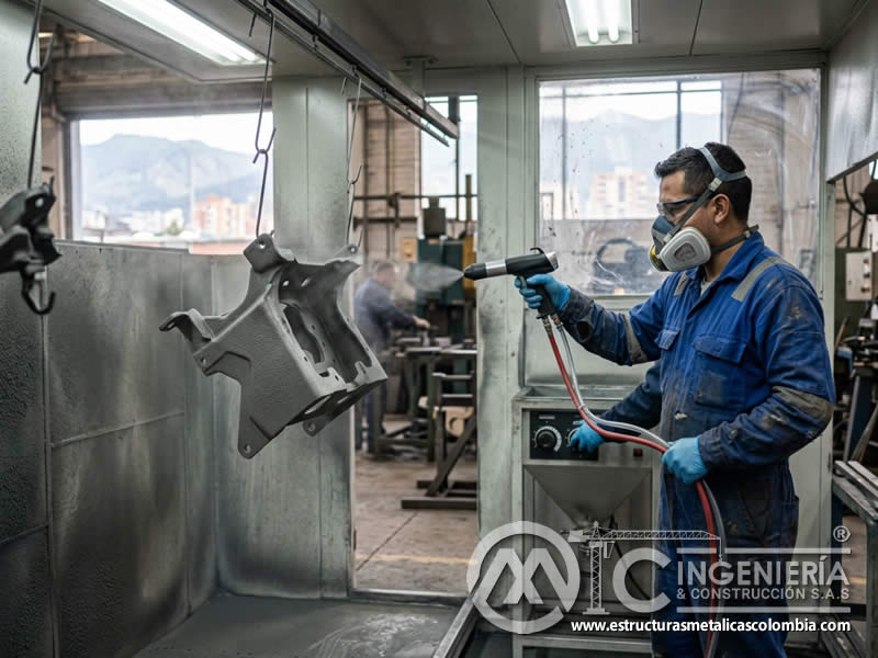 Control de flujo de aire en pintura en polvo con sandblasting en Bogotá, Colombia. Montajes, Ingeniería y Construcción. MIC SAS. Control de flujo de aire en pintura en polvo con sandblasting en Bogotá, Colombia. Montajes, Ingeniería y Construcción. MIC SAS.