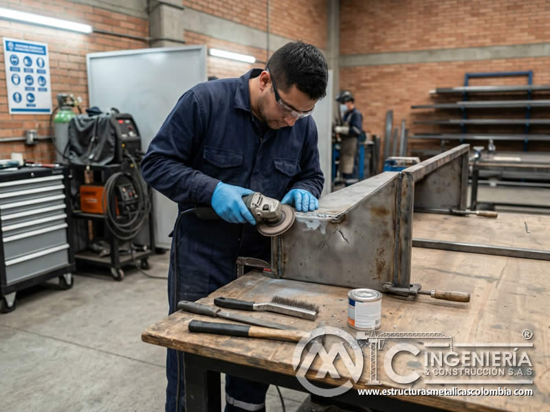 Reparación de imperfecciones antes de sandblasting en Bogotá, Colombia. Montajes, Ingeniería y Construcción. MIC SAS. Reparación de imperfecciones antes de sandblasting en Bogotá, Colombia. Montajes, Ingeniería y Construcción. MIC SAS.