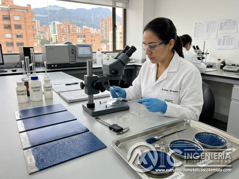 Tamaño de partícula de pintura en polvo para superficies con sandblasting en Bogotá, Colombia. Montajes, Ingeniería y Construcción. MIC SAS.