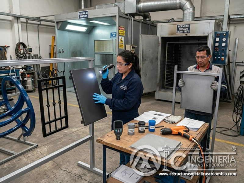 Acabado uniforme de pintura en polvo con sandblasting en Bogotá, Colombia. Montajes, Ingeniería y Construcción. MIC SAS. Acabado uniforme de pintura en polvo con sandblasting en Bogotá, Colombia. Montajes, Ingeniería y Construcción. MIC SAS.